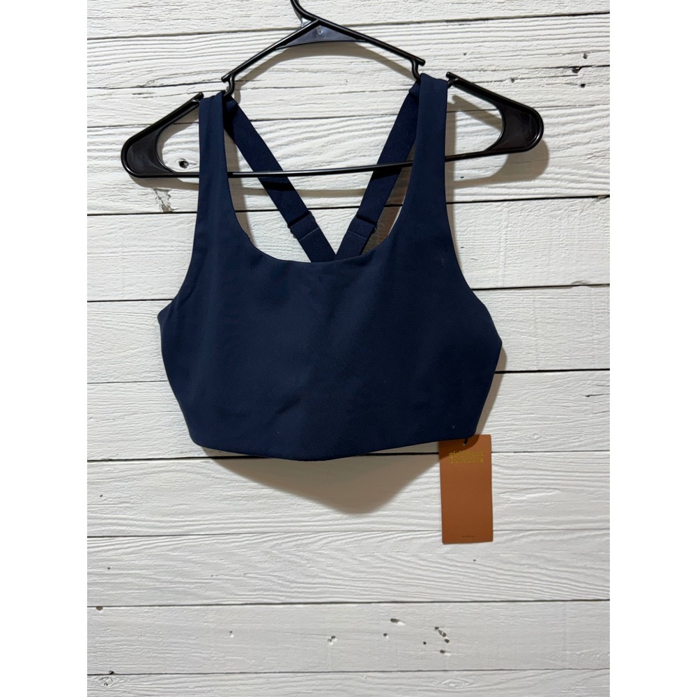 Girlfriend Collective Tommy Sports Bra Women XL Navy NWT Adjustable Straps